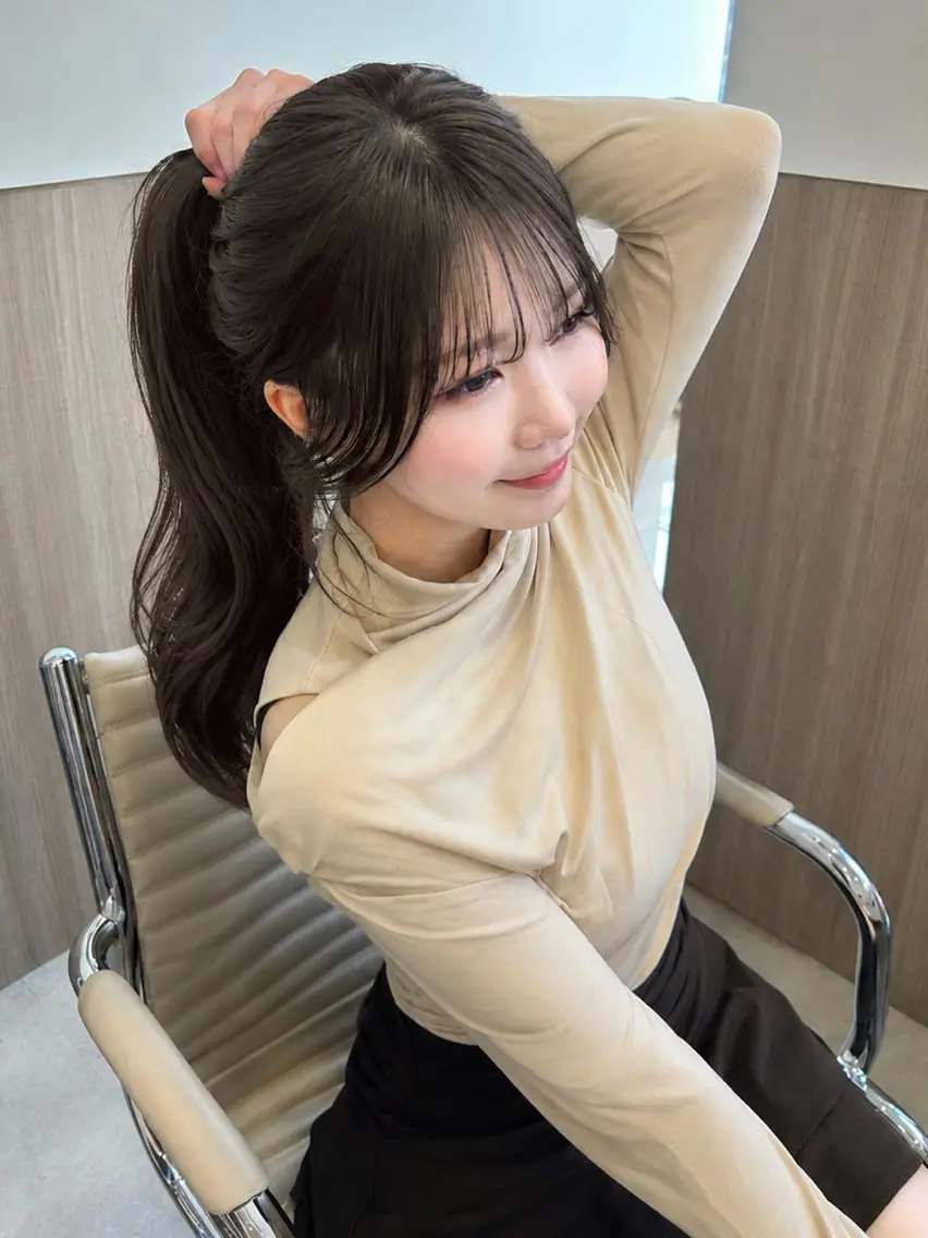 ミディアム カラー ヘアアレンジ メンズ ‎透明感×艶髪 ‎🫒maki🎀のヘアスタイル