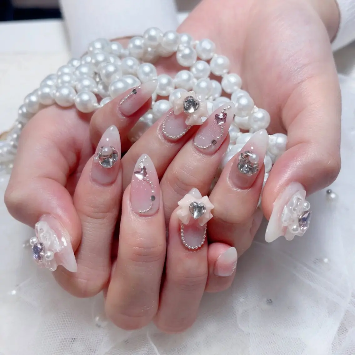 ネイル ハンドネイル M🌷nail 長さだし専門店のネイルデザイン