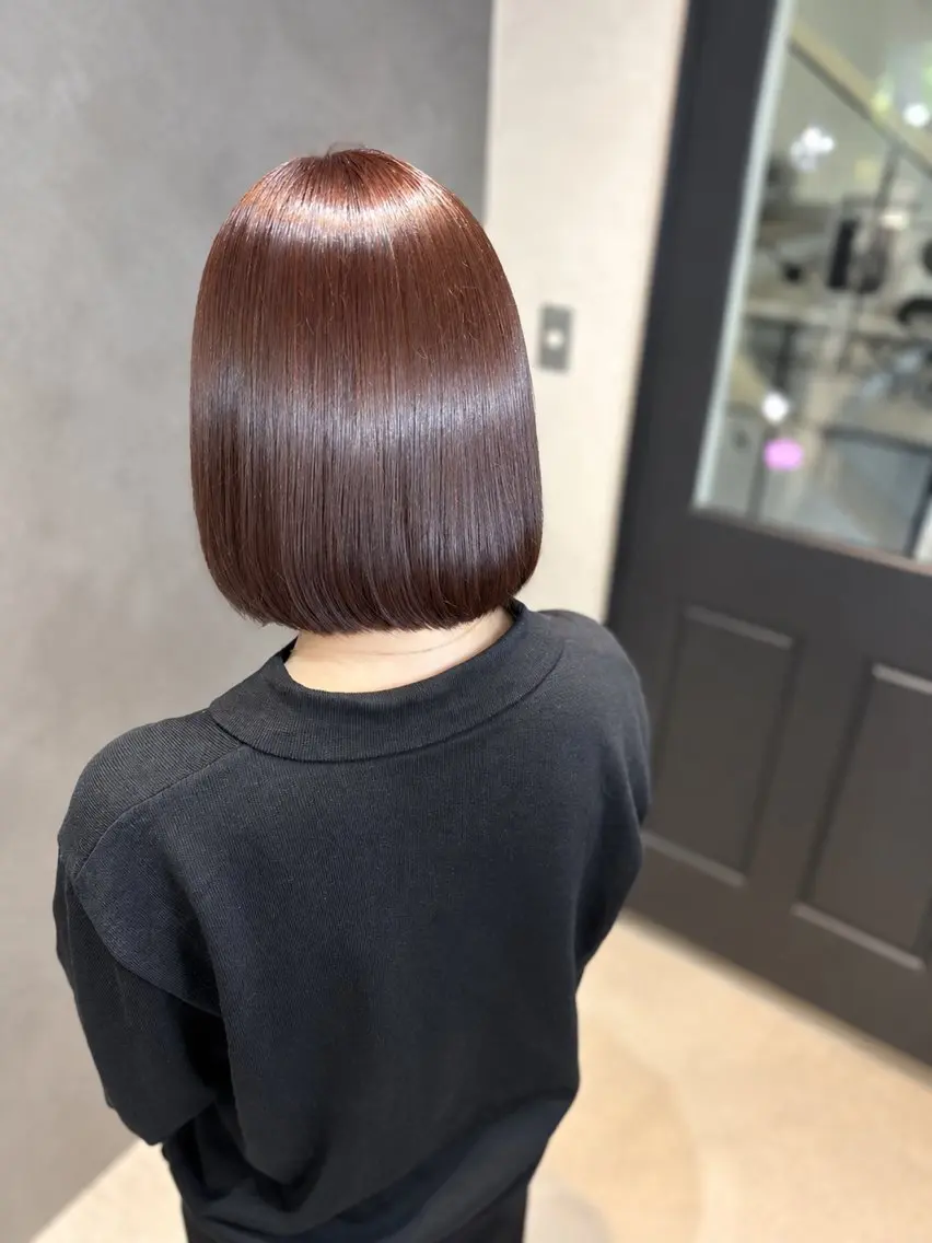 カラー レッドカラー 🐼ゆうと🐼 /透明感/縮毛矯正のヘアスタイル