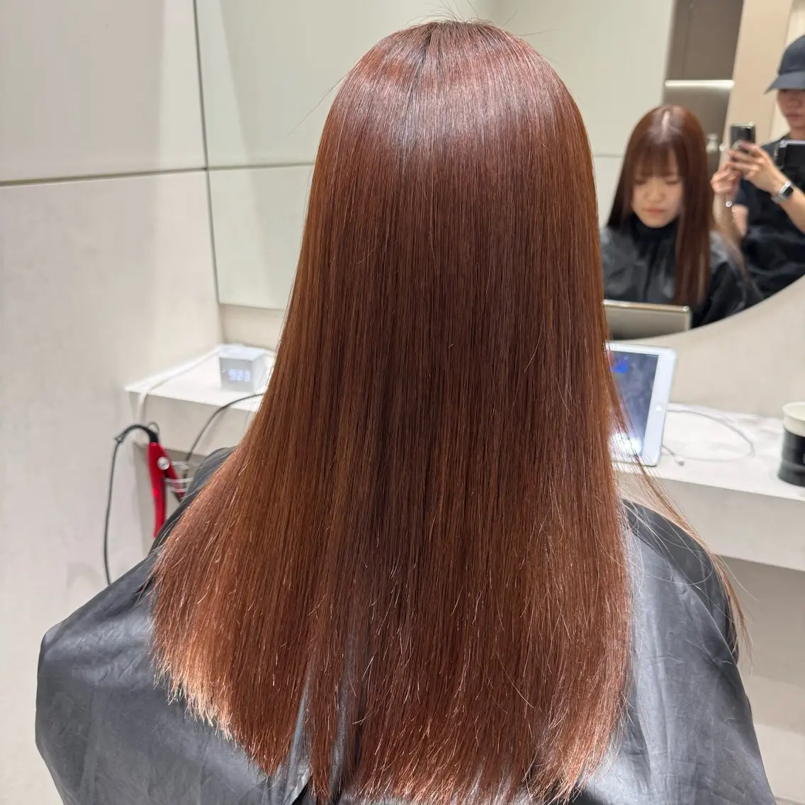 ロング パーマ 縮毛矯正 美髪矯正/縮毛矯正 ブリーチ矯正のヘアスタイル