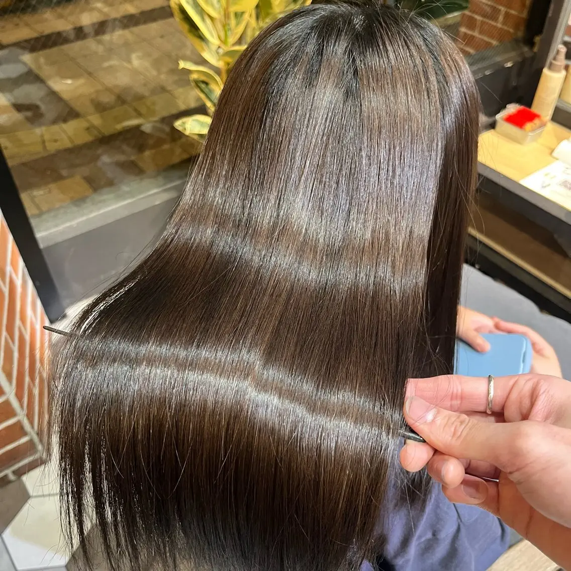 ロング カット 縮毛矯正 トリートメント 石原 悠貴のヘアスタイル