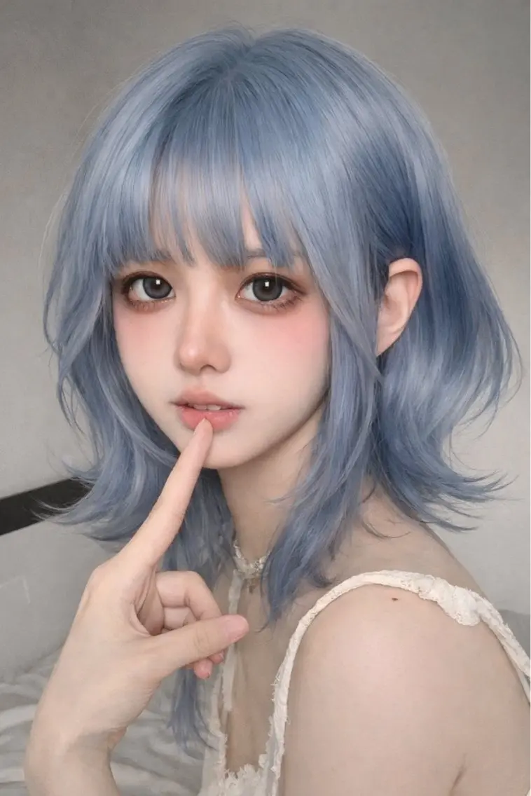 ミディアム 🌙Runa くびれ 小顔ショート/ウルフのヘアスタイル