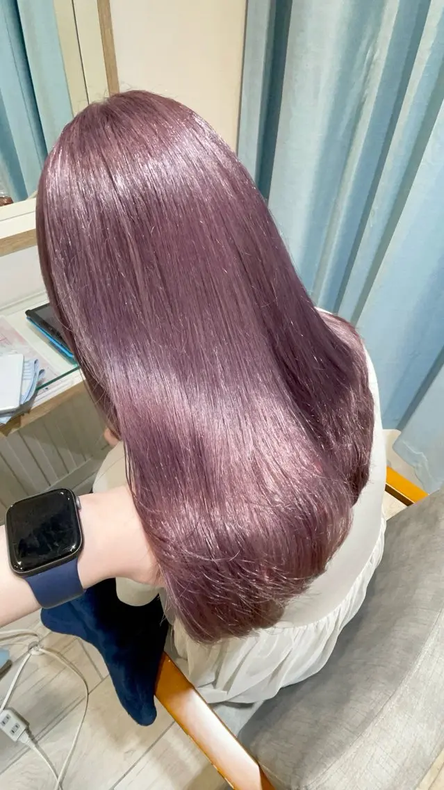カラー アッシュ ラベンダーカラー ウルフカット/ハイト ーン🎀mizukiのヘアスタイル