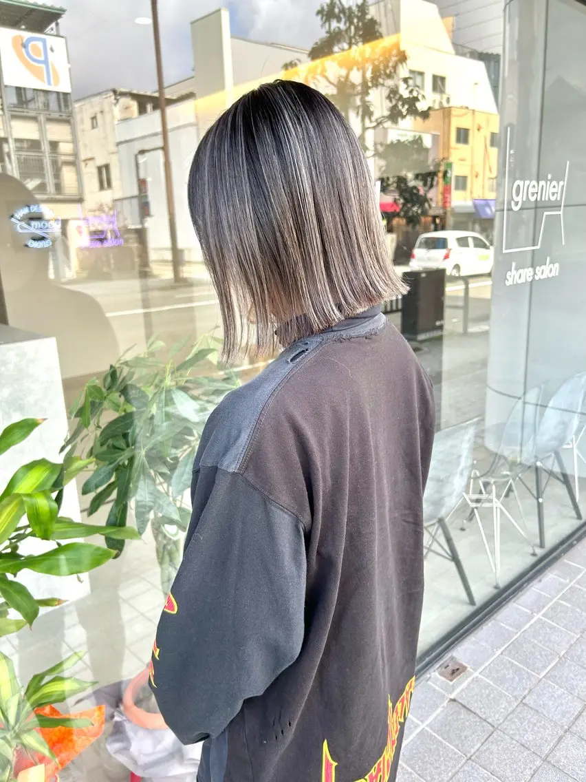 ミディアム カラー ヘアカラー トリートメント 一ノ瀬 暁のヘアスタイル