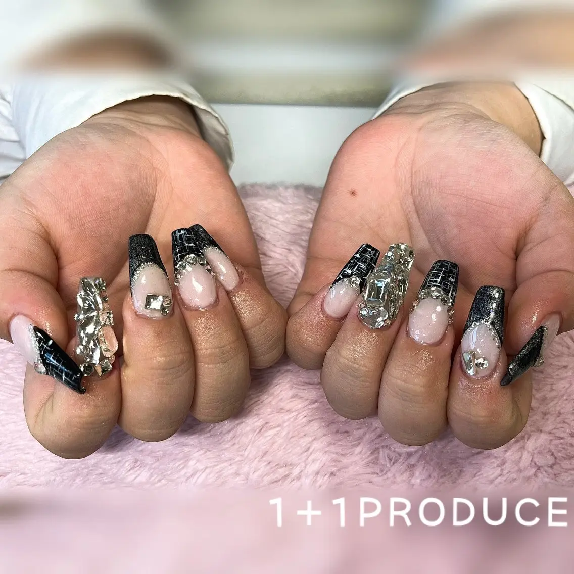 ネイル アートネイル 長さ出し ジェルネイル スカルプネイル 1+1 PRODUCEのネイルデザイン
