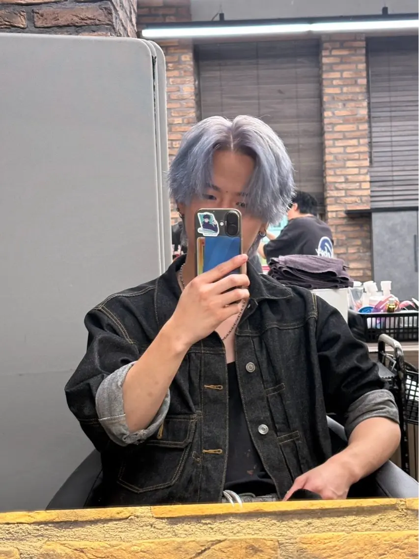 パーマ メンズ カット パーマ シャドウ/フェザー 朝崎倭斗のヘアスタイル