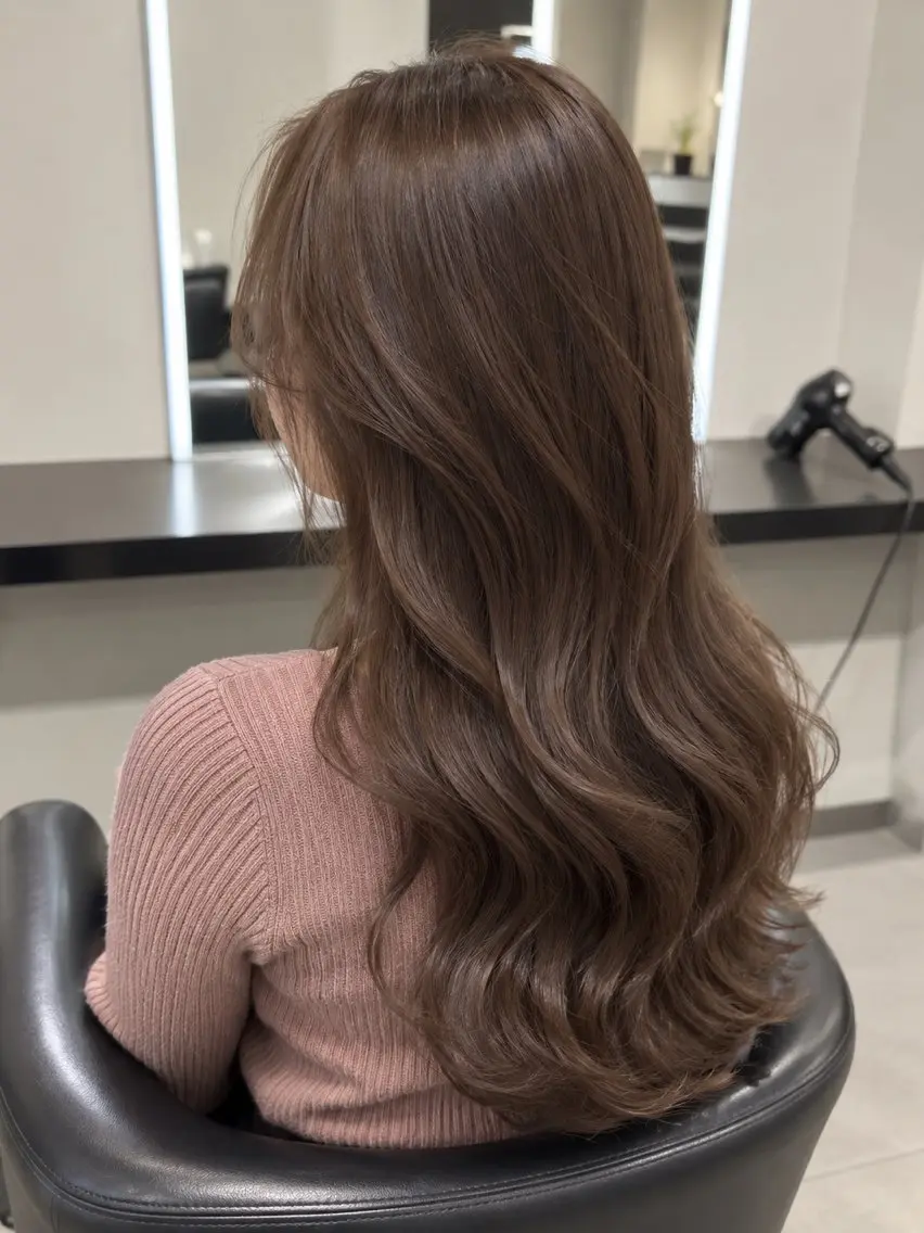 ミディアム カラー ブラウンカラー トリートメント 🌈ウルトワ水素 髪質改善naru🌈のヘアスタイル