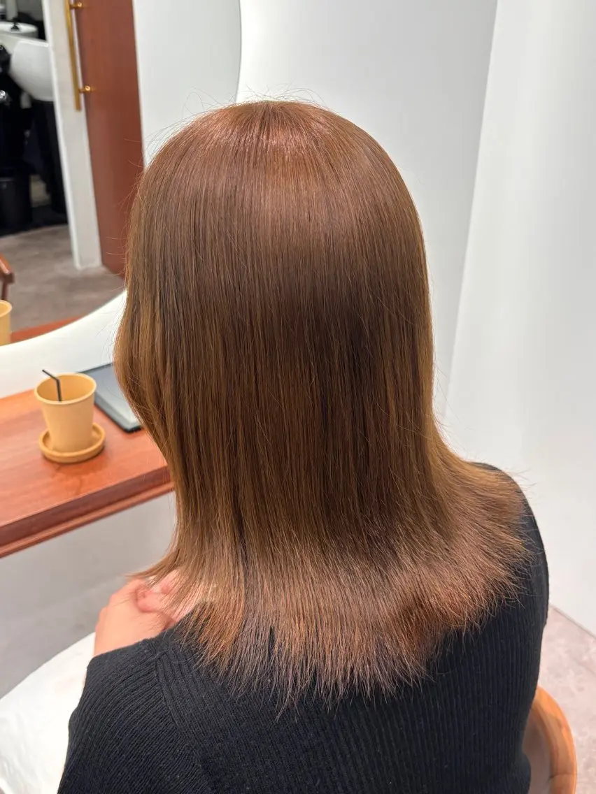 ミディアム カラー ベージュカラー ブリーチ ブリーチなしカラー ヘアカラー 透明感カラー🫧 hana🎀のヘアスタイル