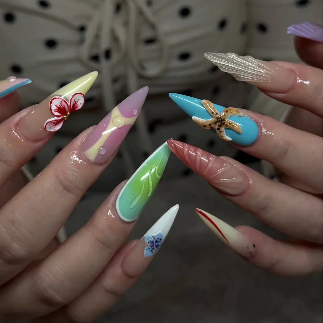 ネイル アートネイル クリアネイル ぷっくりネイル ハンドネイル IROHA NAIL 北村菜帆のネイルデザイン
