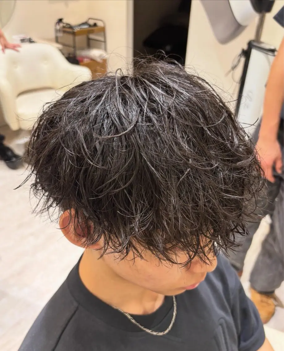 パーマ メンズ カット パーマ 河合 澪のヘアスタイル