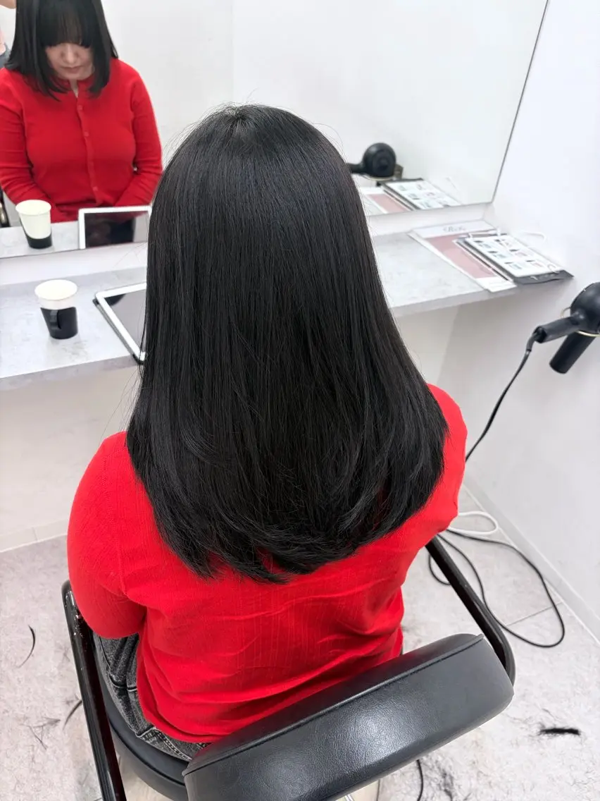 ミディアム カラー レイヤーカット カット ヘアカラー うる艶レイヤー透明感 カラー/gima🌱のヘアスタイル