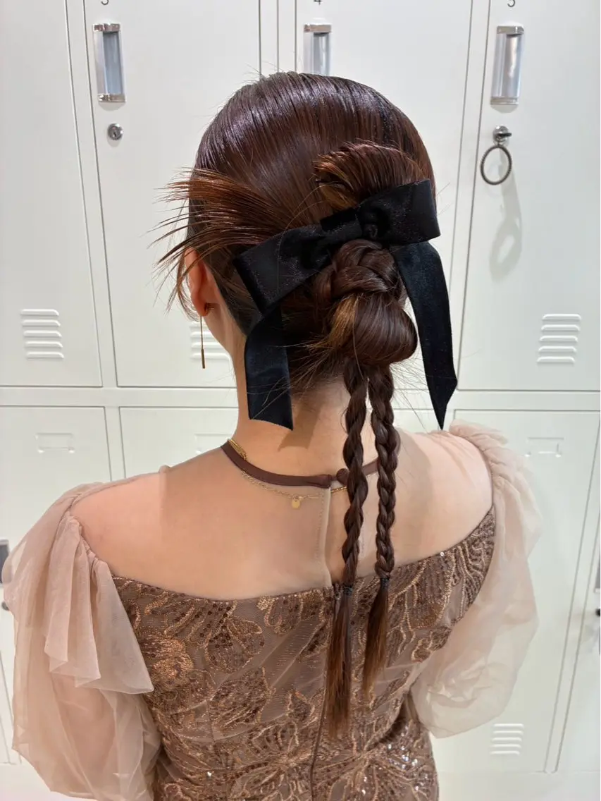 ロング ヘアアレンジ いなだ さくらのヘアスタイル