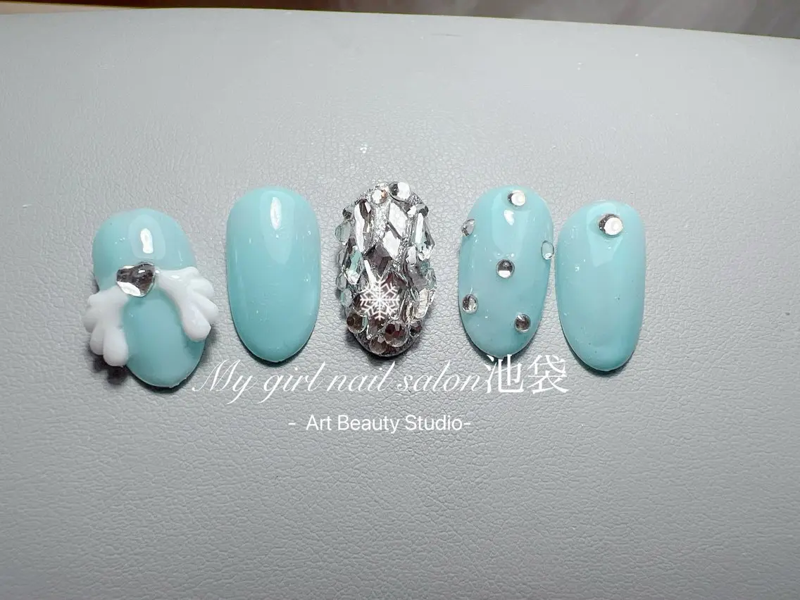 ネイル チークネイル 長さ出し ジェルネイル マグネットネイル パラジェル My Girl nailsalonのネイルデザイン