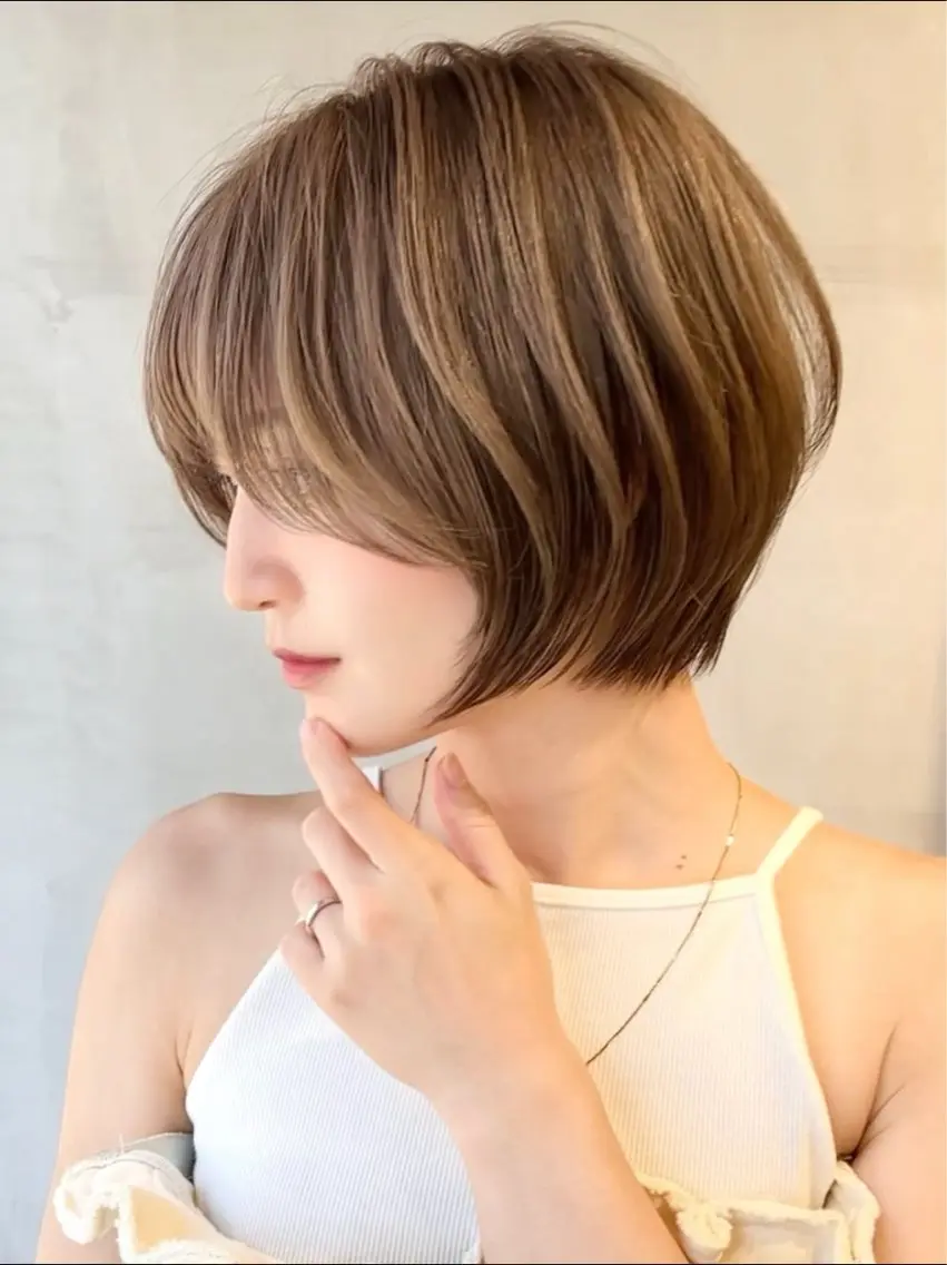ショート カラー カット ヘアカラー トリートメント ✨大川 錬✨ -7歳若返りショートのヘアスタイル
