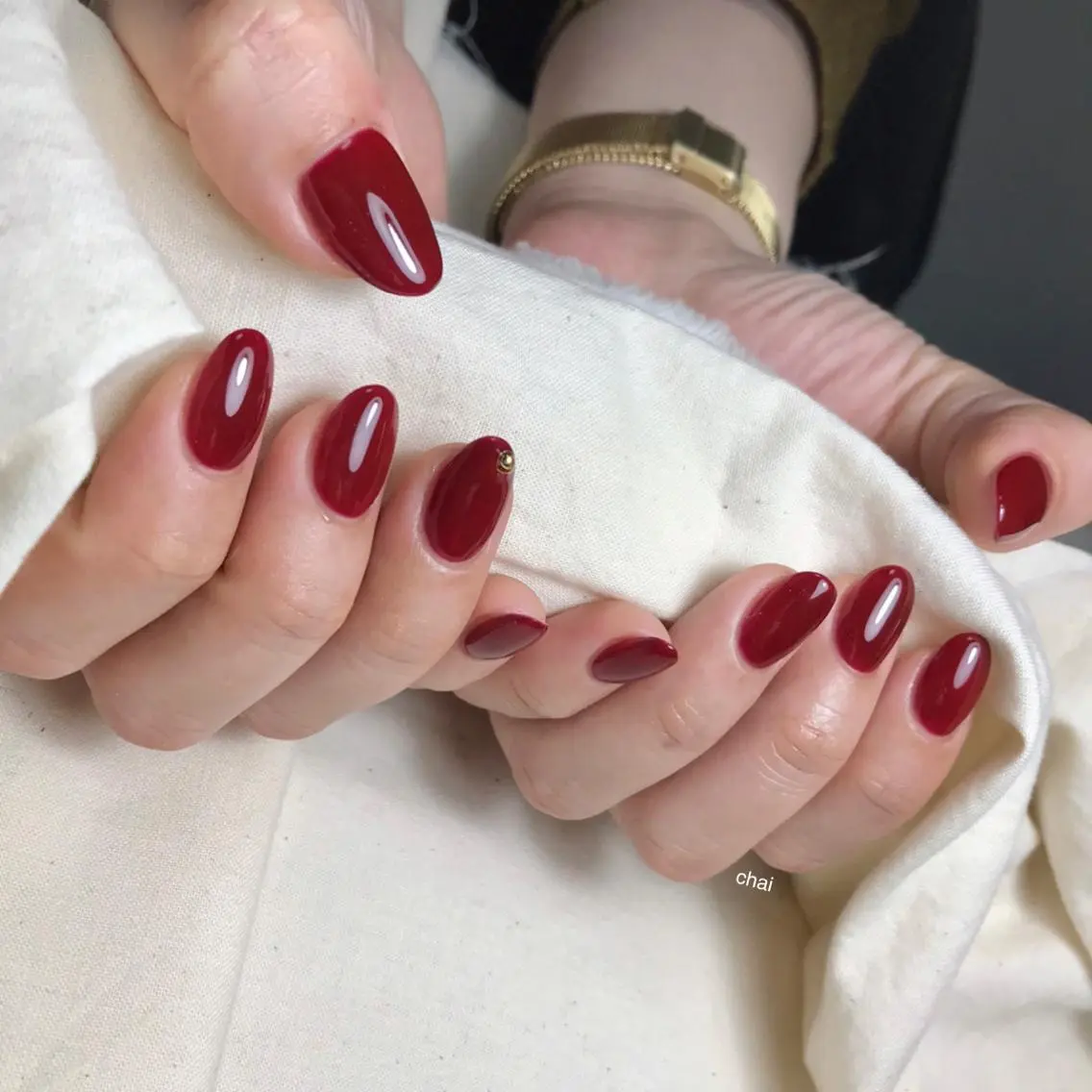 ネイル ストーンネイル ハンドネイル chai nail _ai📍鶴橋/桃谷のネイルデザイン