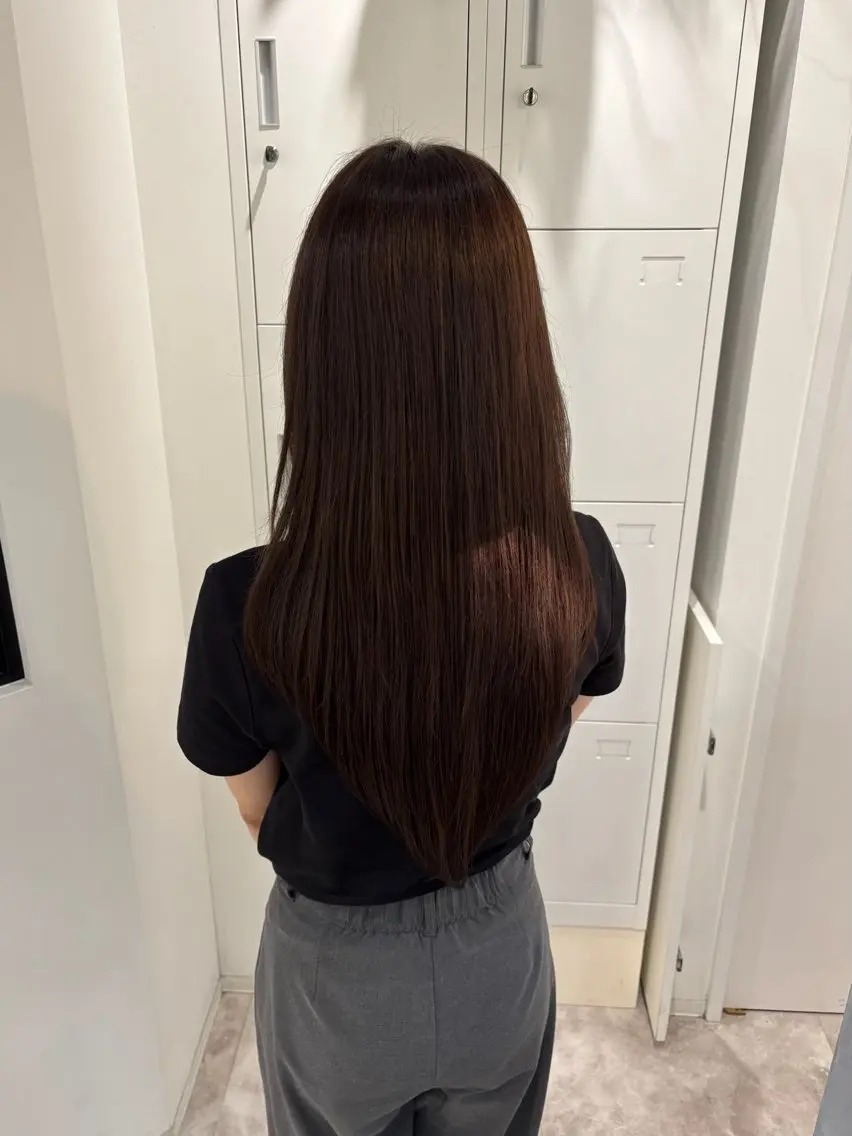 ロング カラー ブラウンカラー 透明感カラー ラベンダーカラー ヘアカラー recipe la couleurちずのヘアスタイル