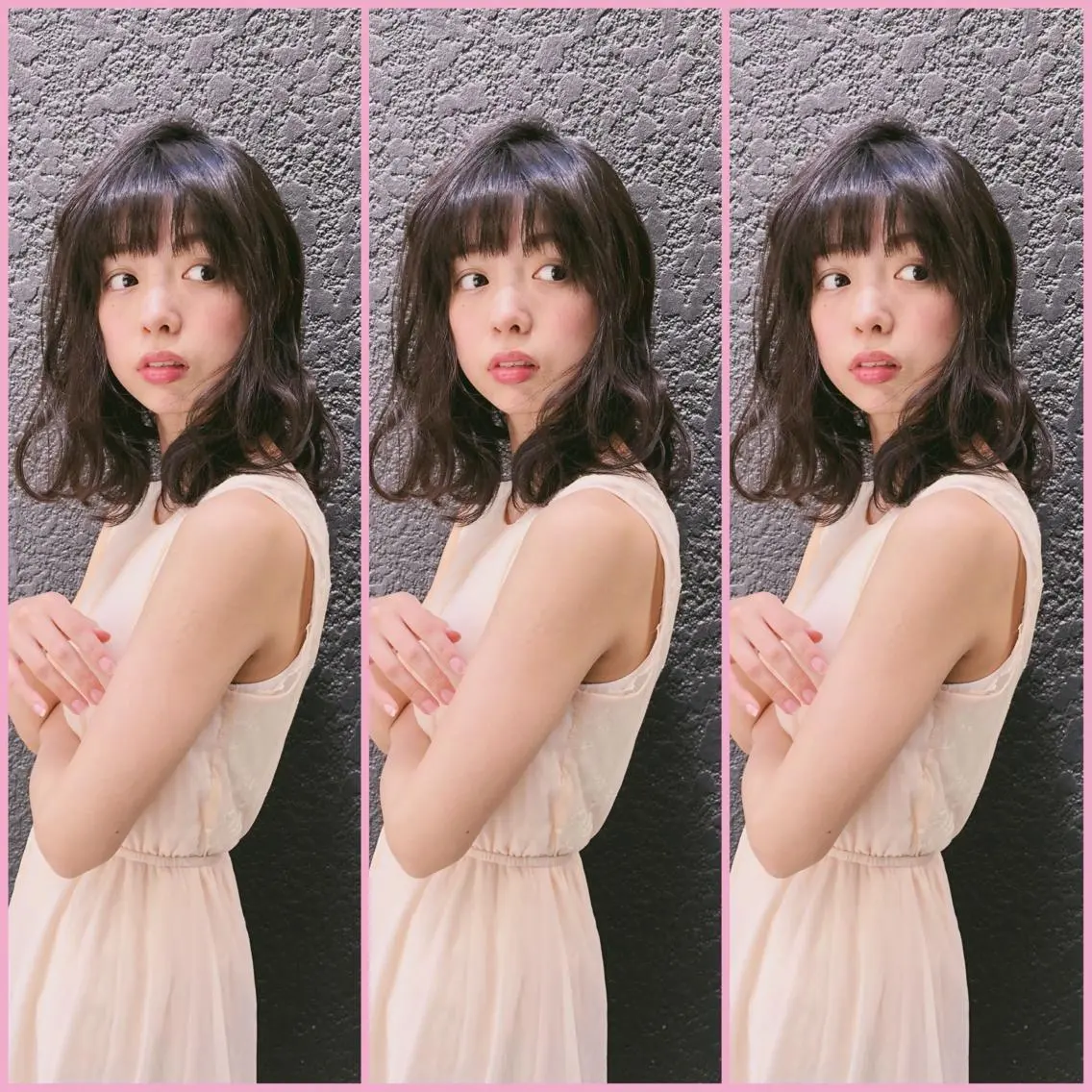 ミディアム 牛田 玲菜のヘアスタイル