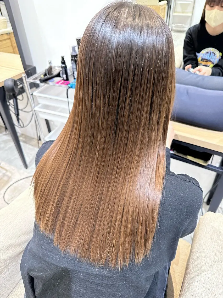 ロング 縮毛矯正 末成 紗乃のヘアスタイル