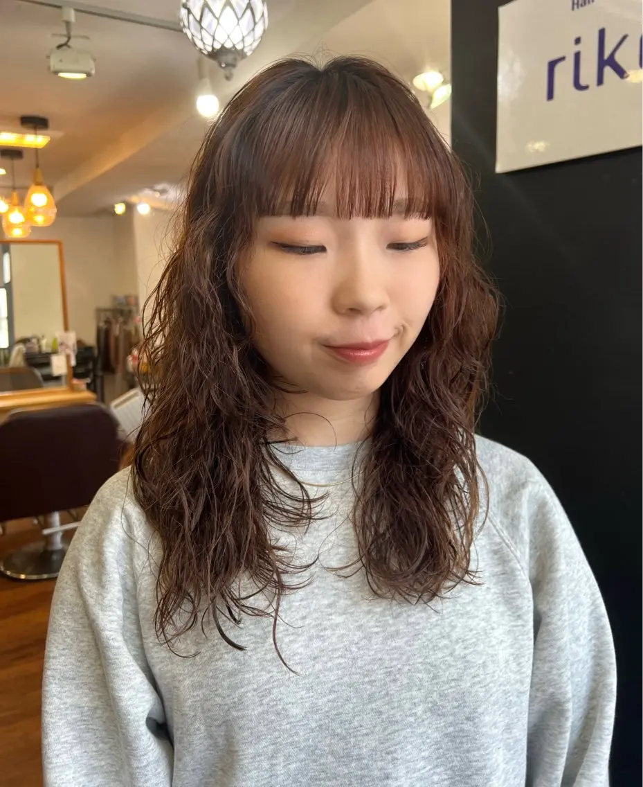 パーマ 縮毛矯正 韓国ヘア 🎀華澄のヘアスタイル