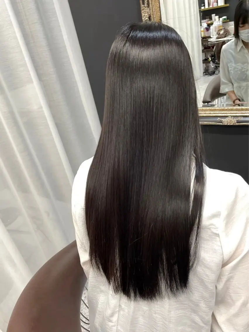 ロング 縮毛矯正 タカダ ケンタのヘアスタイル