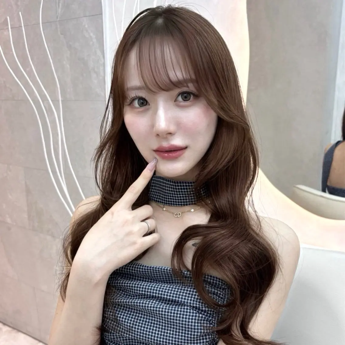 ロング カラー ヘアカラー トリートメント 韓国/池袋ワンカラー 🩶kaede🩶のヘアスタイル