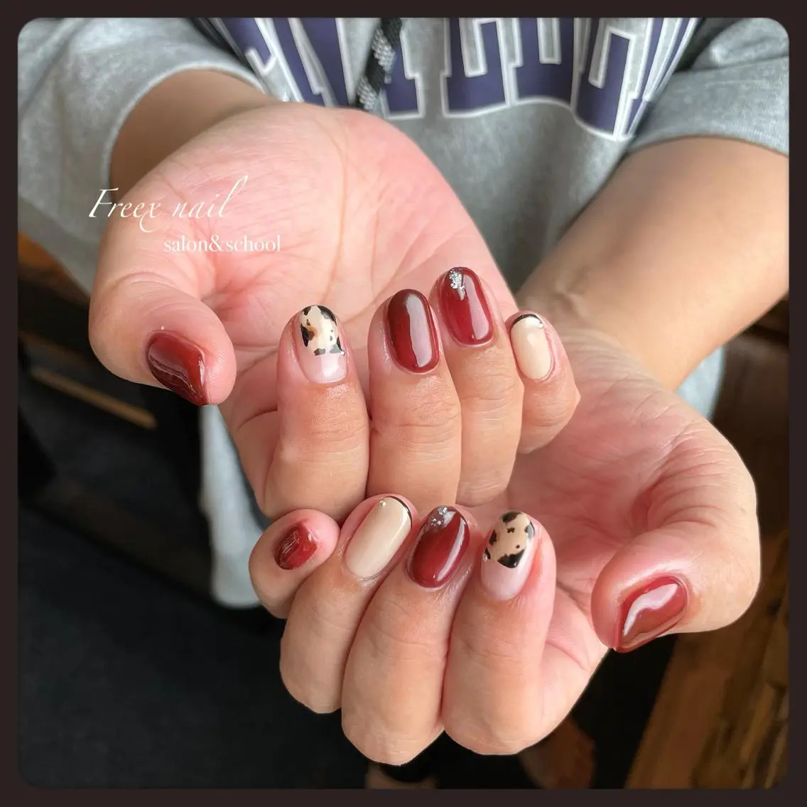 ネイル アニマル柄 ハンドネイル ハンドケア freex nail /ニュアンス/個性派のネイルデザイン