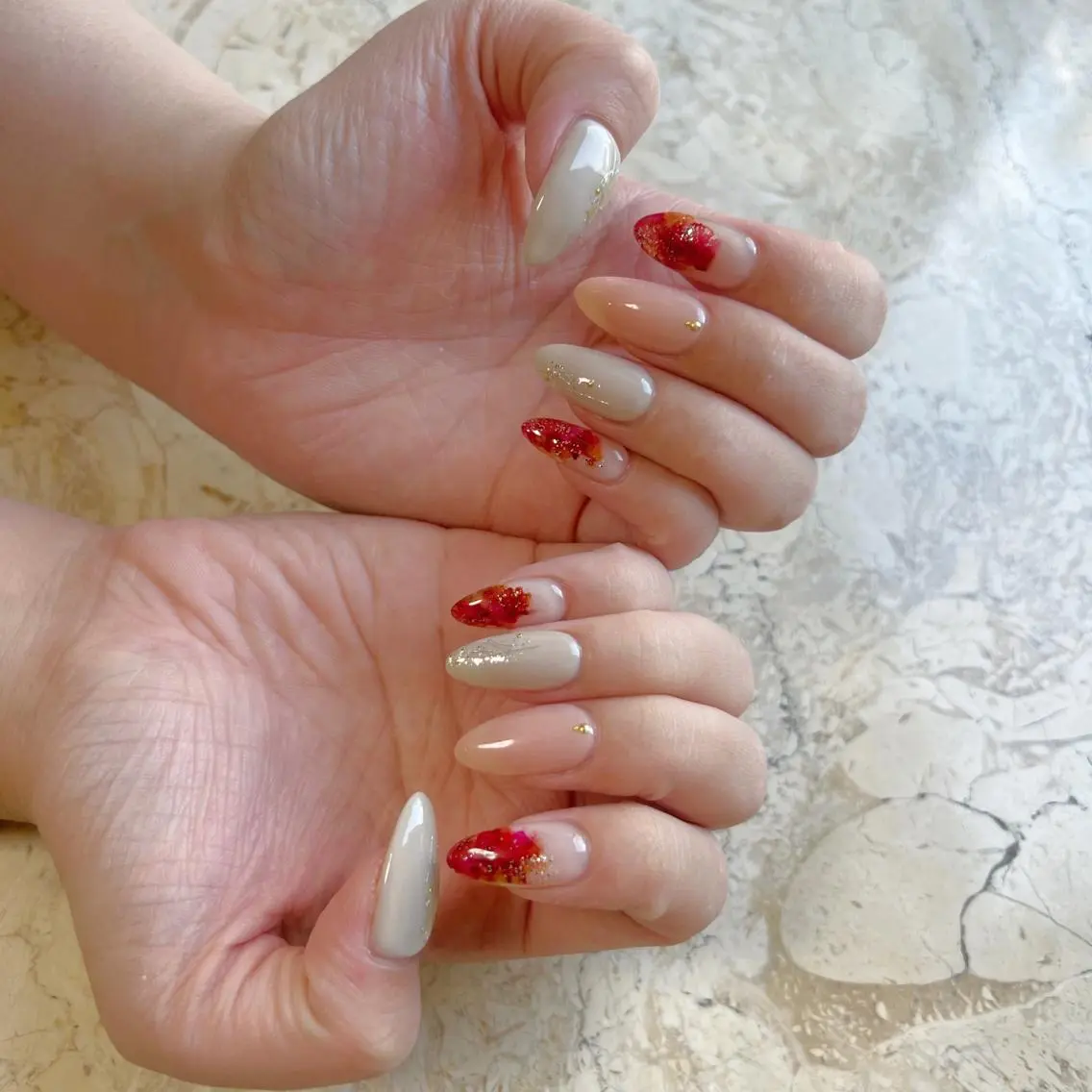 ネイル アートネイル ジェルネイル 韓国ネイル 持ち込み ニュアンスネイル ハンドネイル nail salon mieux(ミュー)のマツエク・マツパデザイン