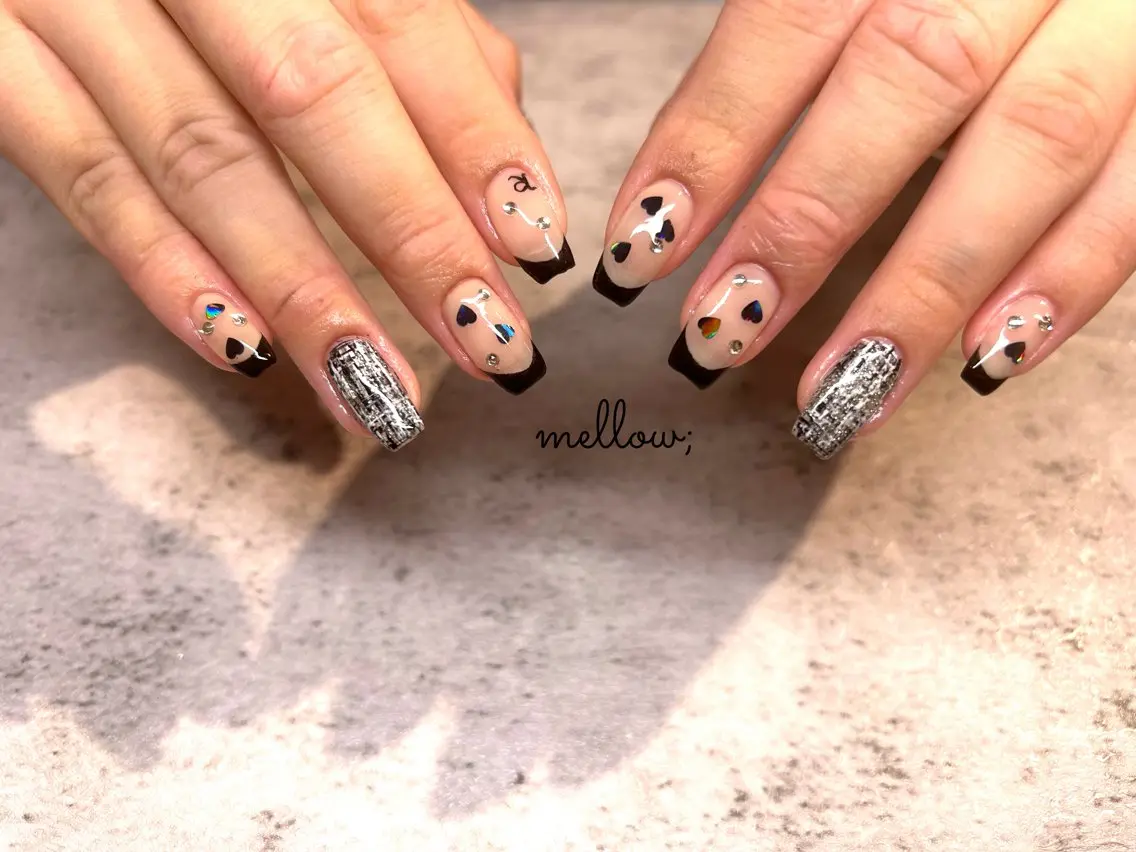 ネイル アートネイル mellow:ｸﾙﾐ ﹡˖˟༝🎀˖˟ ༝のネイルデザイン