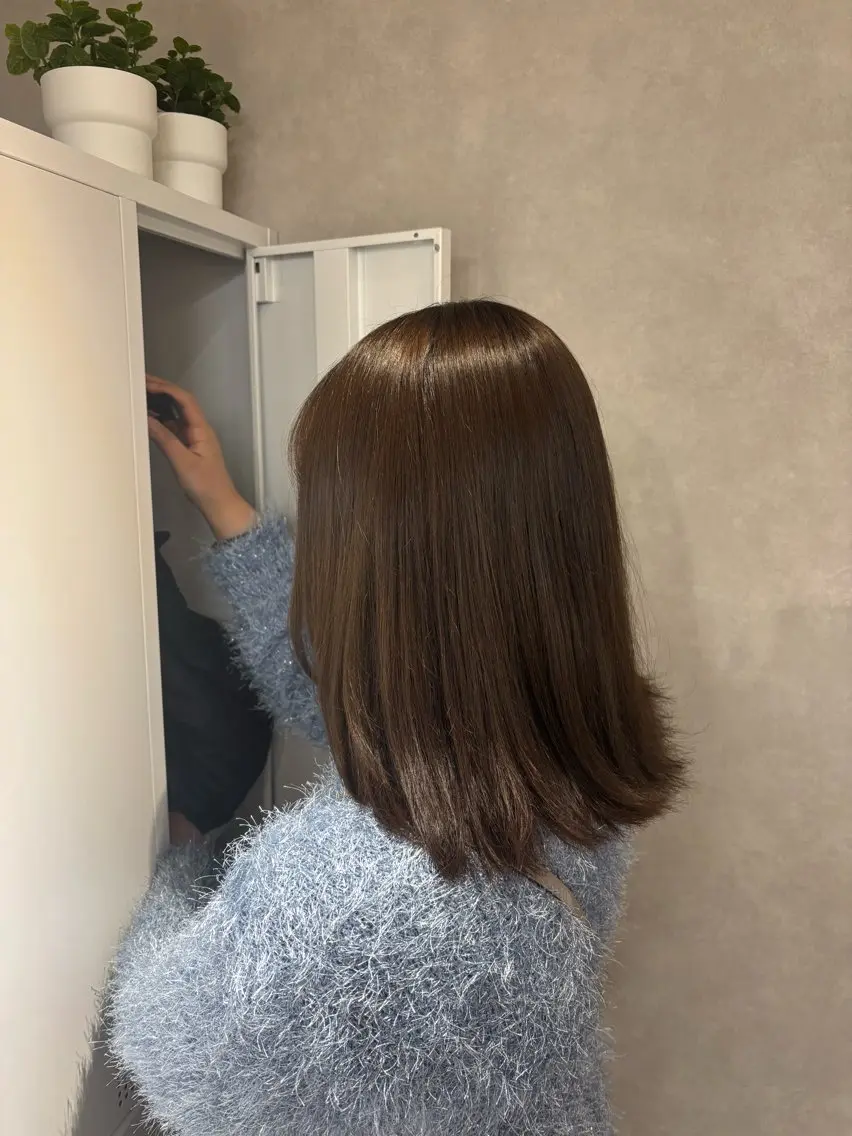 ミディアム カラー ヘアカラー トリートメント GiseL 美優のヘアスタイル