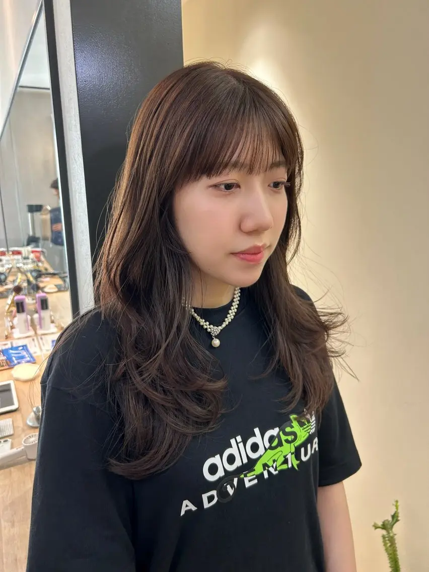 ロング カラー ベージュカラー ブリーチ ブリーチなしカラー レイヤーカット カット ヘアカラー トリートメント hubhair レイヤー/透明感のヘアスタイル
