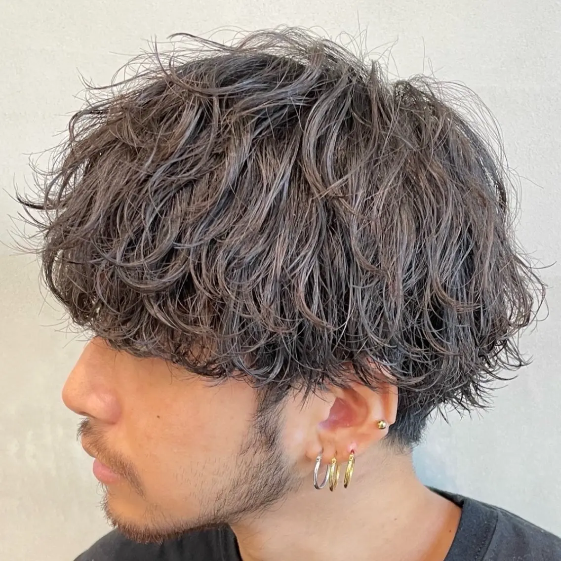 ミディアム パーマ ヘアアレンジ メンズ fifth 石川 凪のヘアスタイル