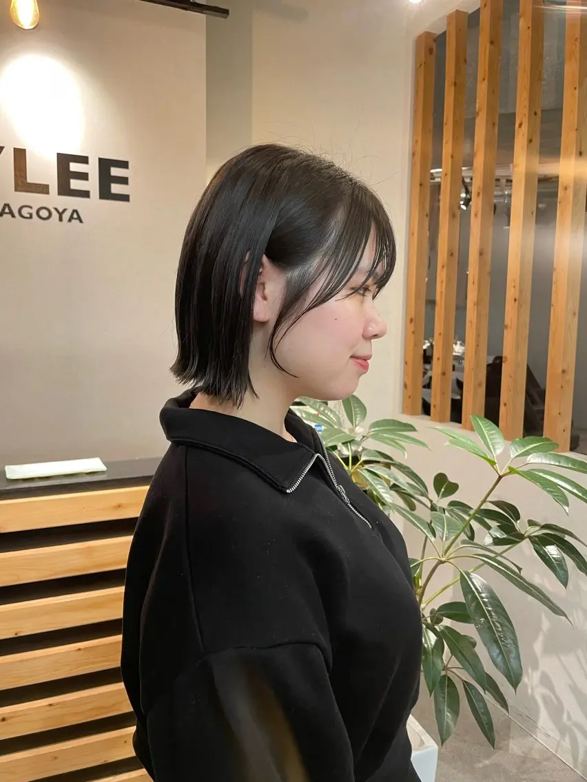 ミディアム ボブ 似合わせカット 小顔カット カット 久保田 千尋のヘアスタイル