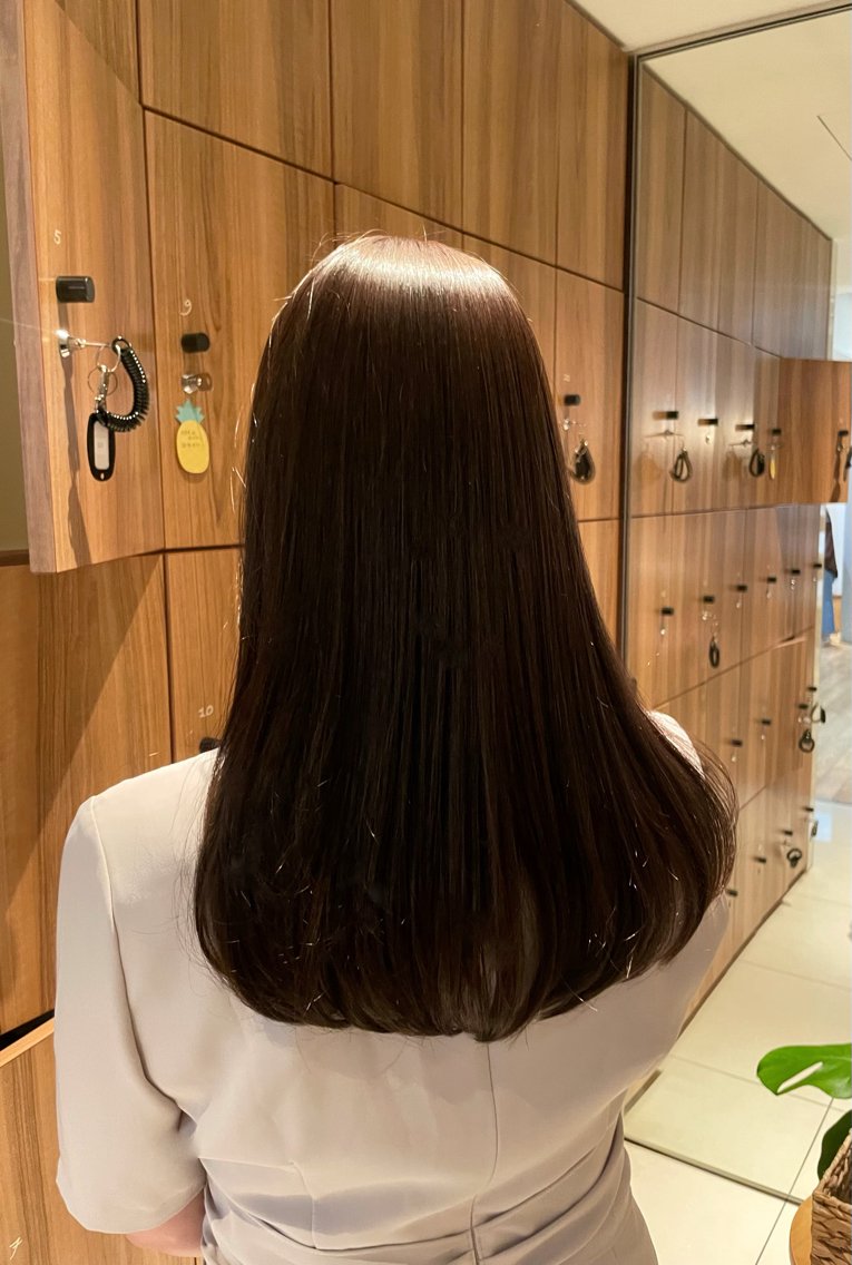 セミロング カラー パーマ ストレートパーマ ヘアカラー 縮毛矯正 トリートメント レイヤー/縮毛矯正 🪄chihiroのヘアスタイル