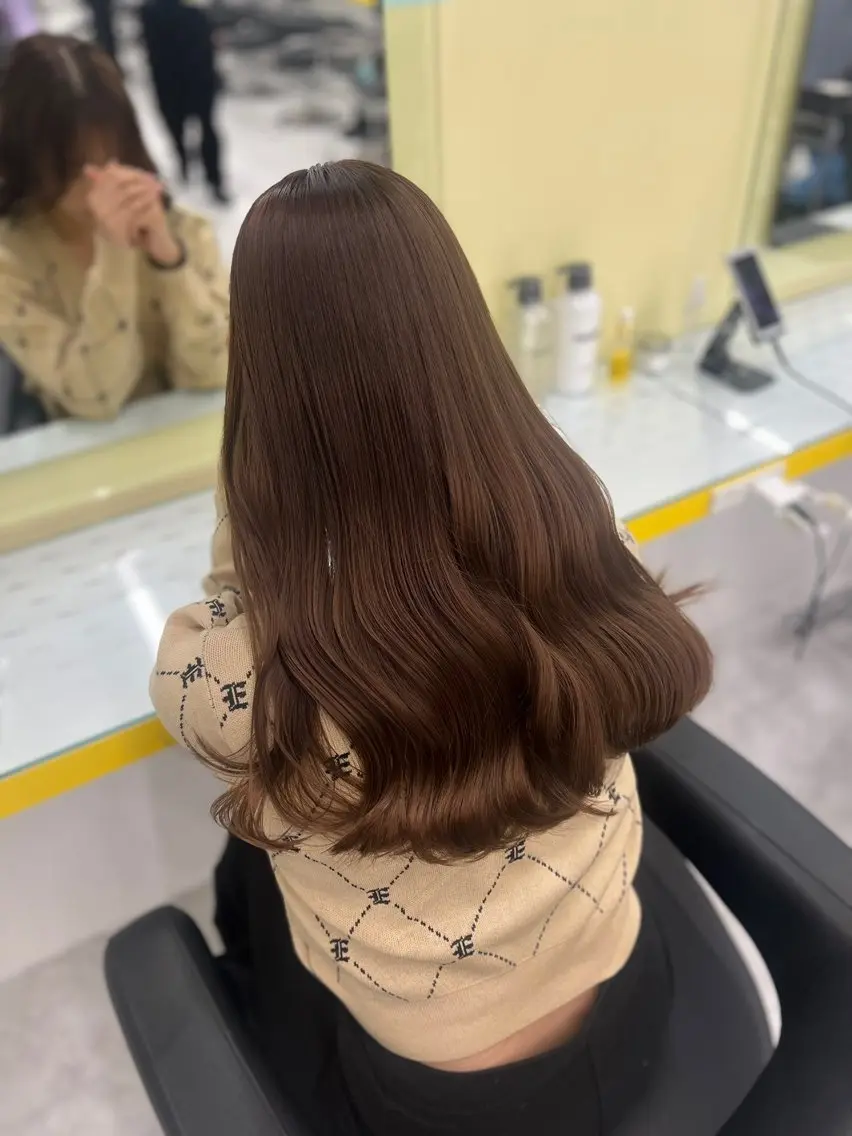 カラー ヘアカラー 暖色✖️韓国ヘア 🥀SAHO🥀のヘアスタイル