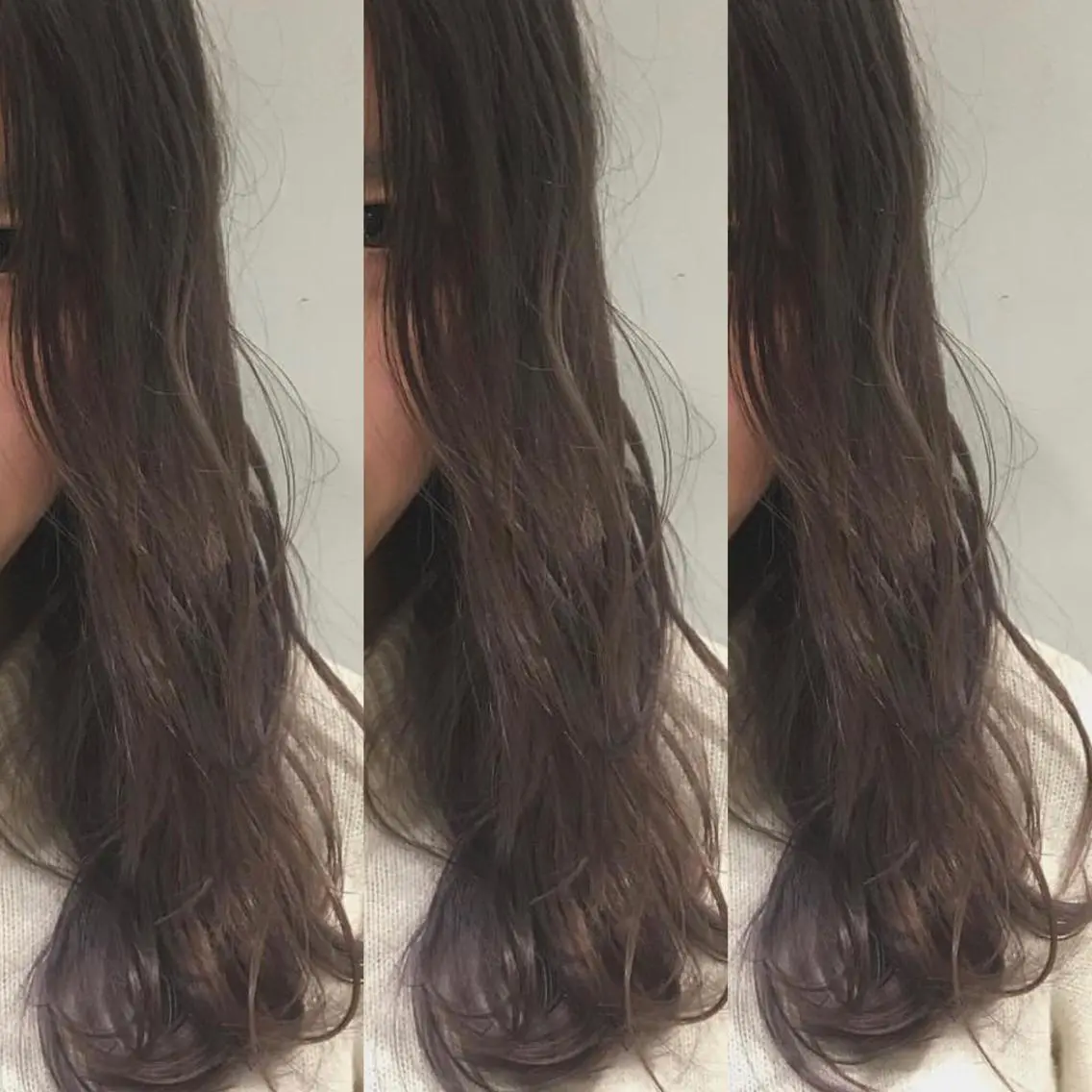 ロング カラー カット ヘアカラー トリートメント 荒木 依莉亜のヘアスタイル