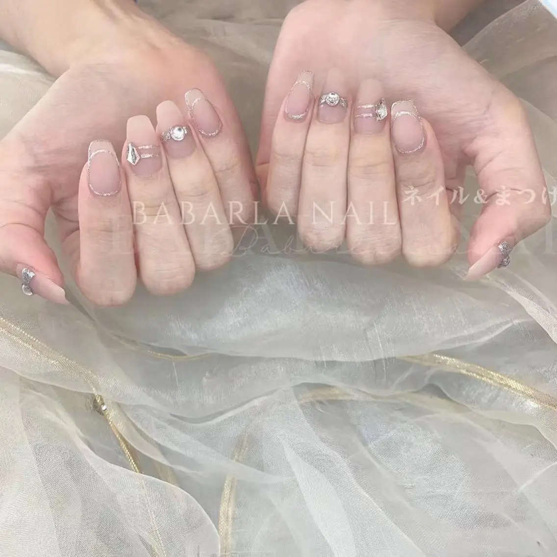 ネイル シルバー Babarla nailのネイルデザイン