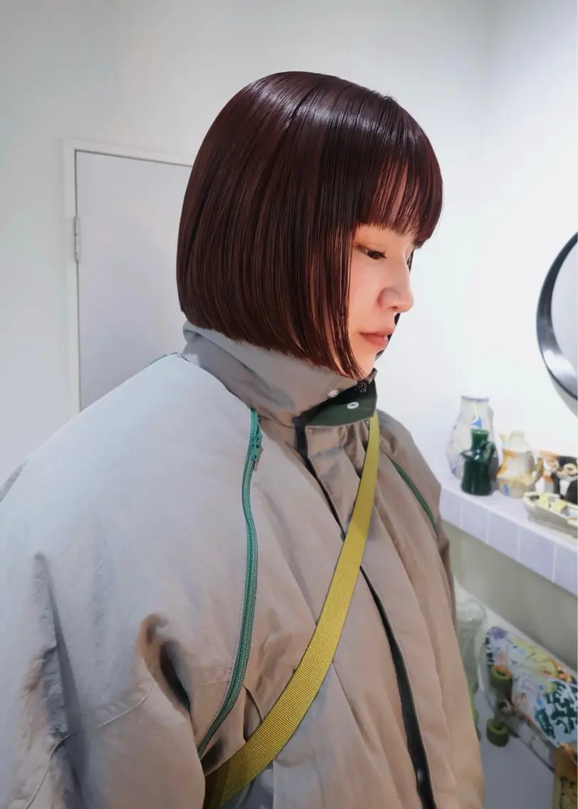 ミディアム カット ヘアカラー ボブ/ブリーチ 学芸大学SaKuraのヘアスタイル