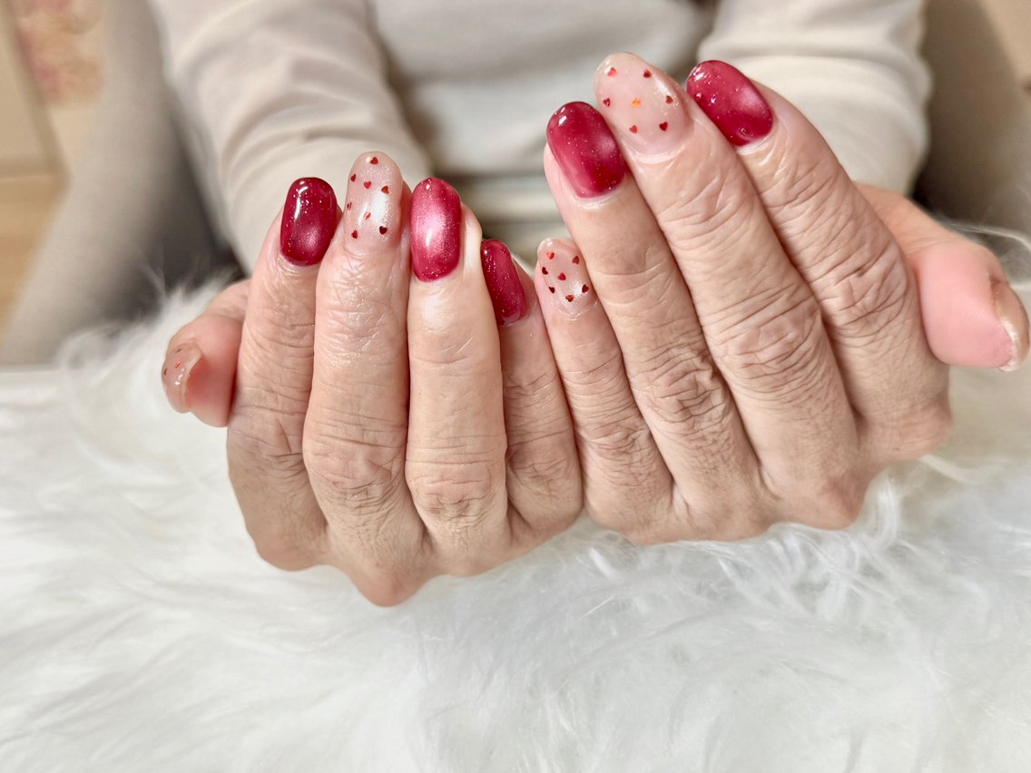 ネイル ハート ハンドネイル お気軽ビューティー Ewig   Ekaのネイルデザイン