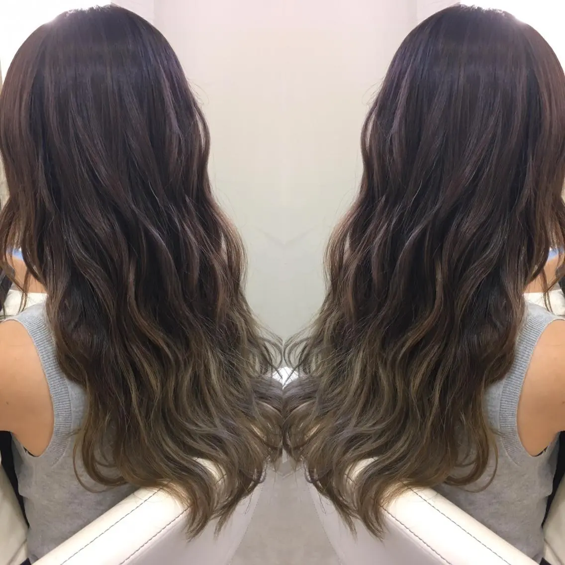 セミロング ロング カラー 髪質改善 中川　翔のヘアスタイル