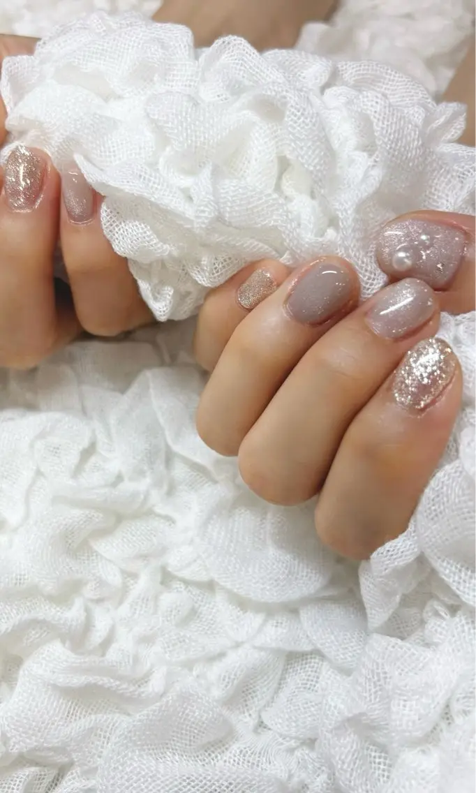 ネイル フラッシュネイル ジェルネイル マグネットネイル ワンカラーネイル パラジェル シンデレラサロン💅 ほみのネイルデザイン