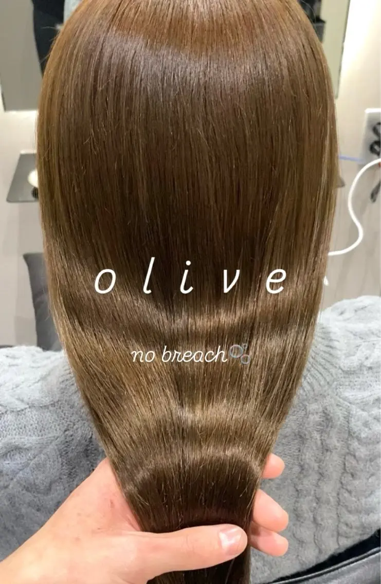 ロング 縮毛矯正 ヘアカラー トリートメント オリーブ🌿ブリーチ なし◎Azusaのヘアスタイル
