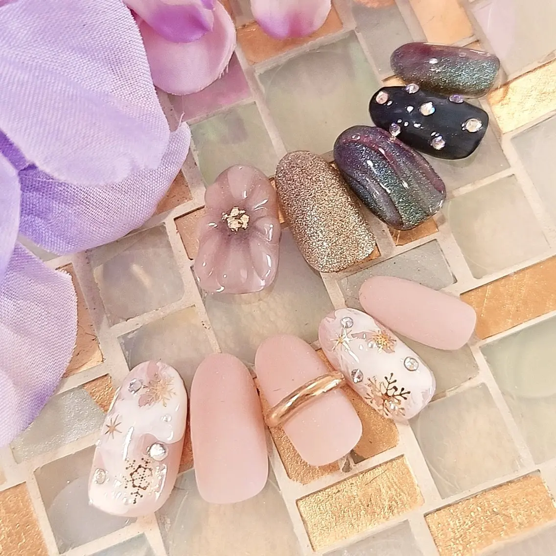 ネイル 手描きアート&推し活 🌟Wisteriaのネイルデザイン