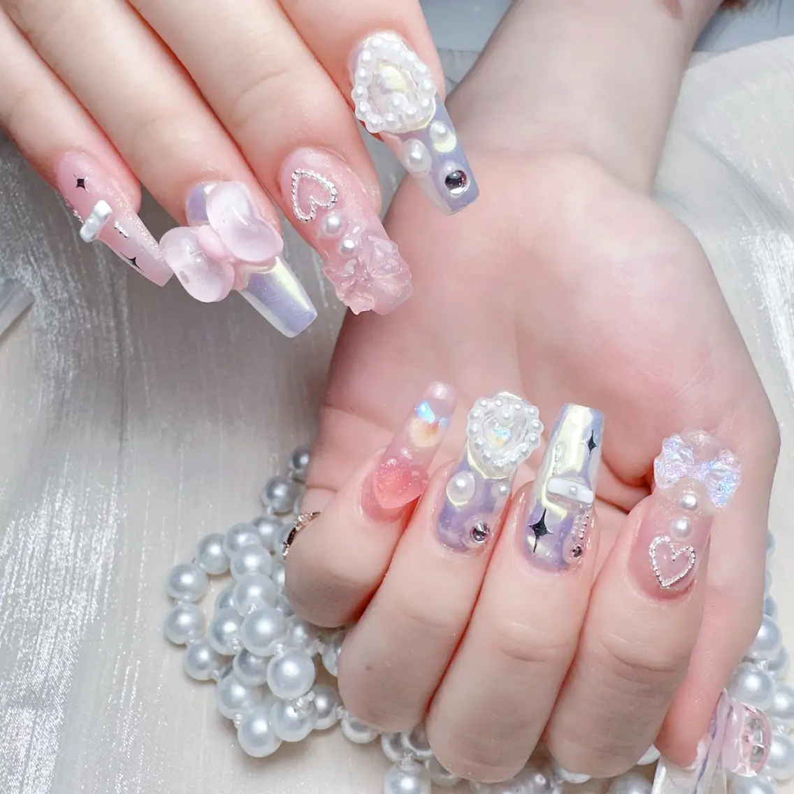 ネイル ハンドネイル M🌷nail 長さだし専門店のネイルデザイン