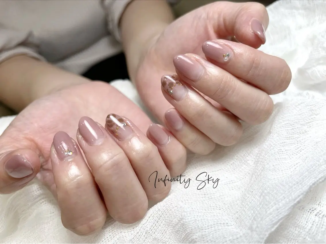 ネイル アートネイル ハンドネイル infinity skyのネイルデザイン