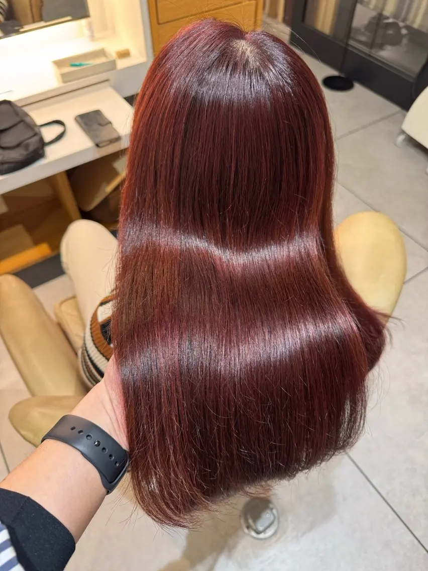ロング カラー トリートメント 杉田 礼のヘアスタイル
