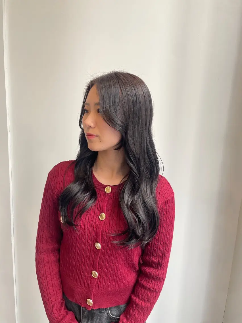 ロング カラー ベージュカラー ラベンダーカラー ラベンダーベージュ ヘアカラー ナチュラルカラー 児玉優香のヘアスタイル