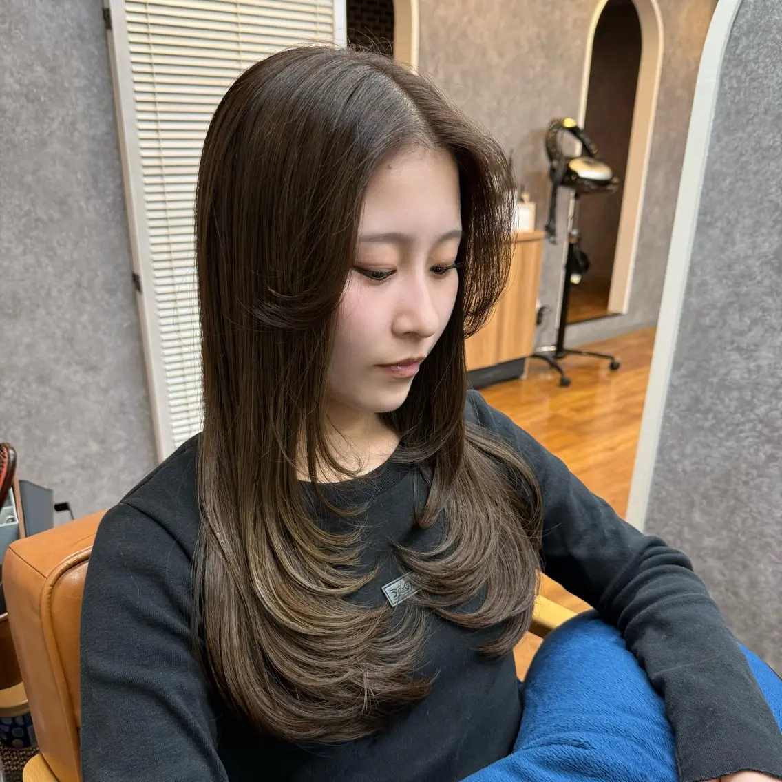 ロング レイヤーカット カット cocoa船橋🎀 naomiのヘアスタイル