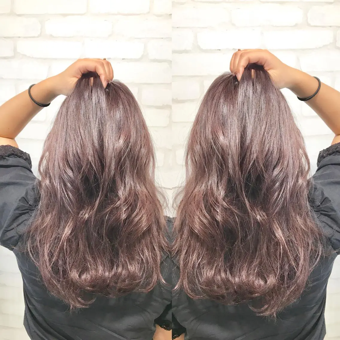 ロング チョコレートブラウン Selene hair OSAKAのヘアスタイル