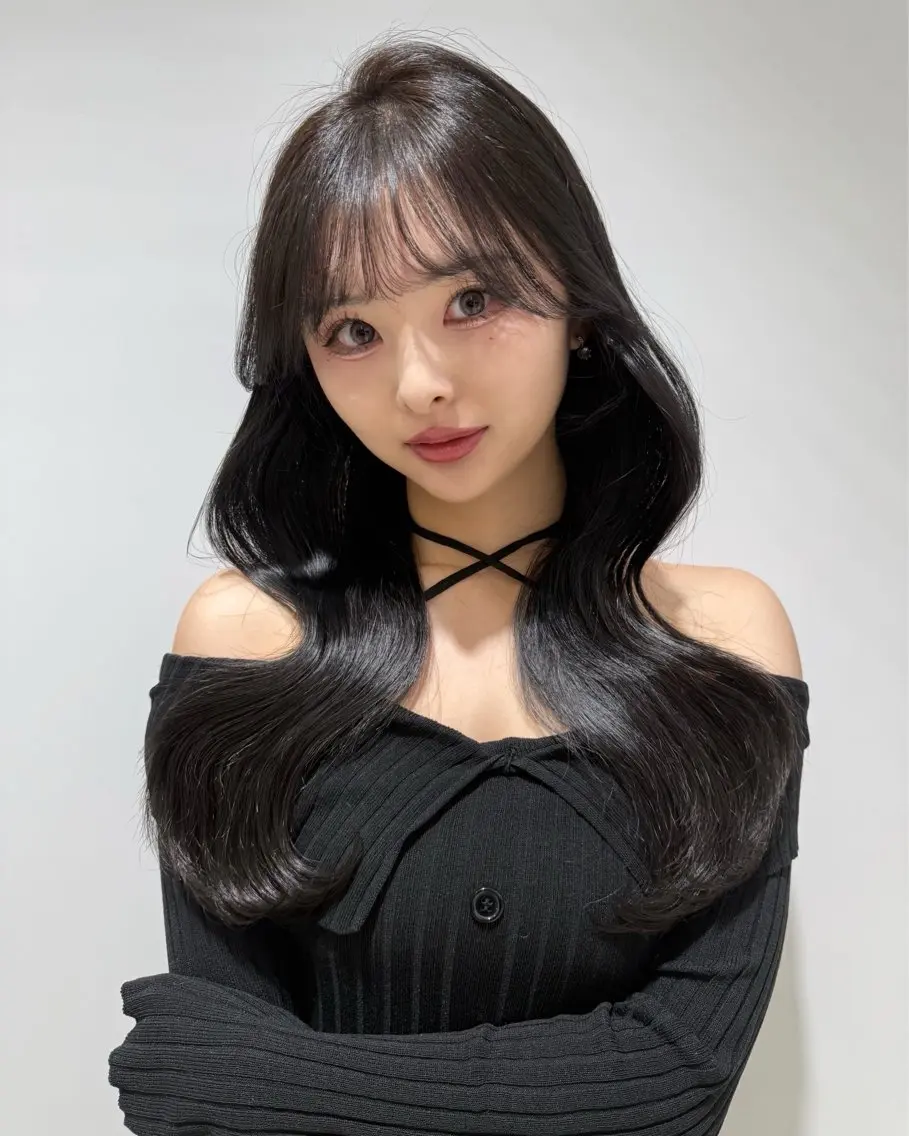 ロング カラー ヘアアレンジ ヘアカラー ヘアセット 玉川 莉瑚のヘアスタイル