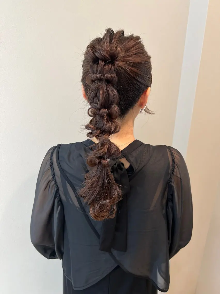 ロング ヘアアレンジ ヘアセット THINK SHOP sakiのヘアスタイル